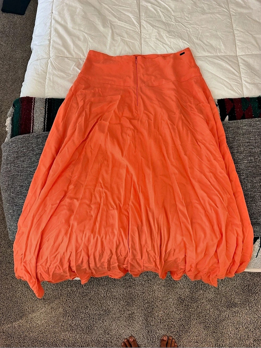 O’Neill High-Low Maxi Skirt in Orange Size Medium